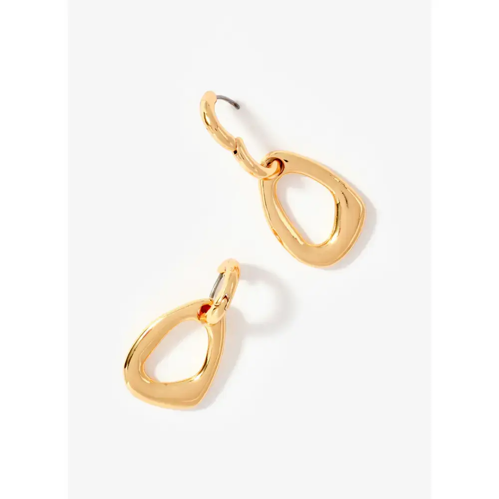 Mint Velvet Gold Tone Sculpted Drop Earrings